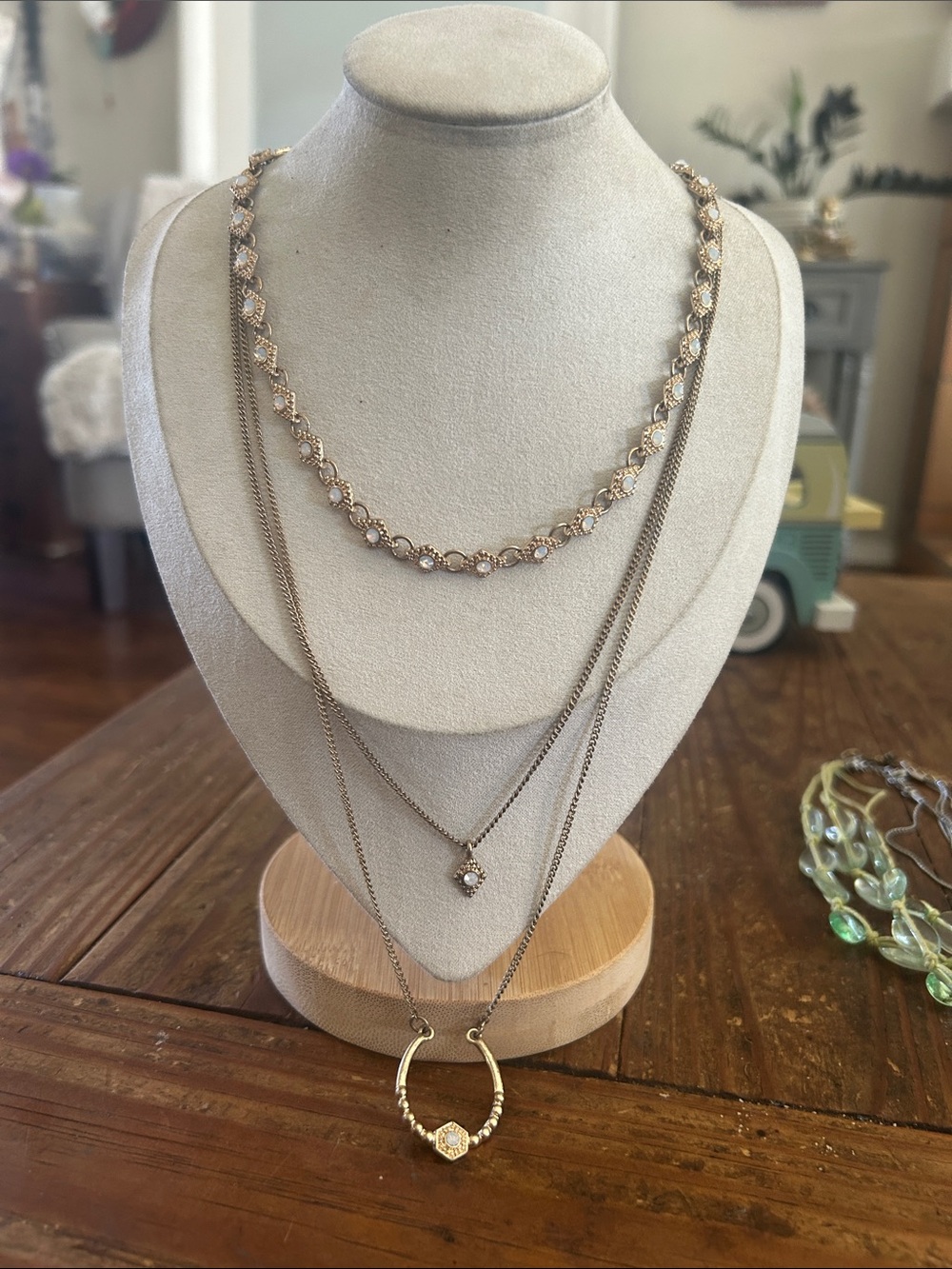 BOHO Delicate Gold-Tone Layered Necklace Set